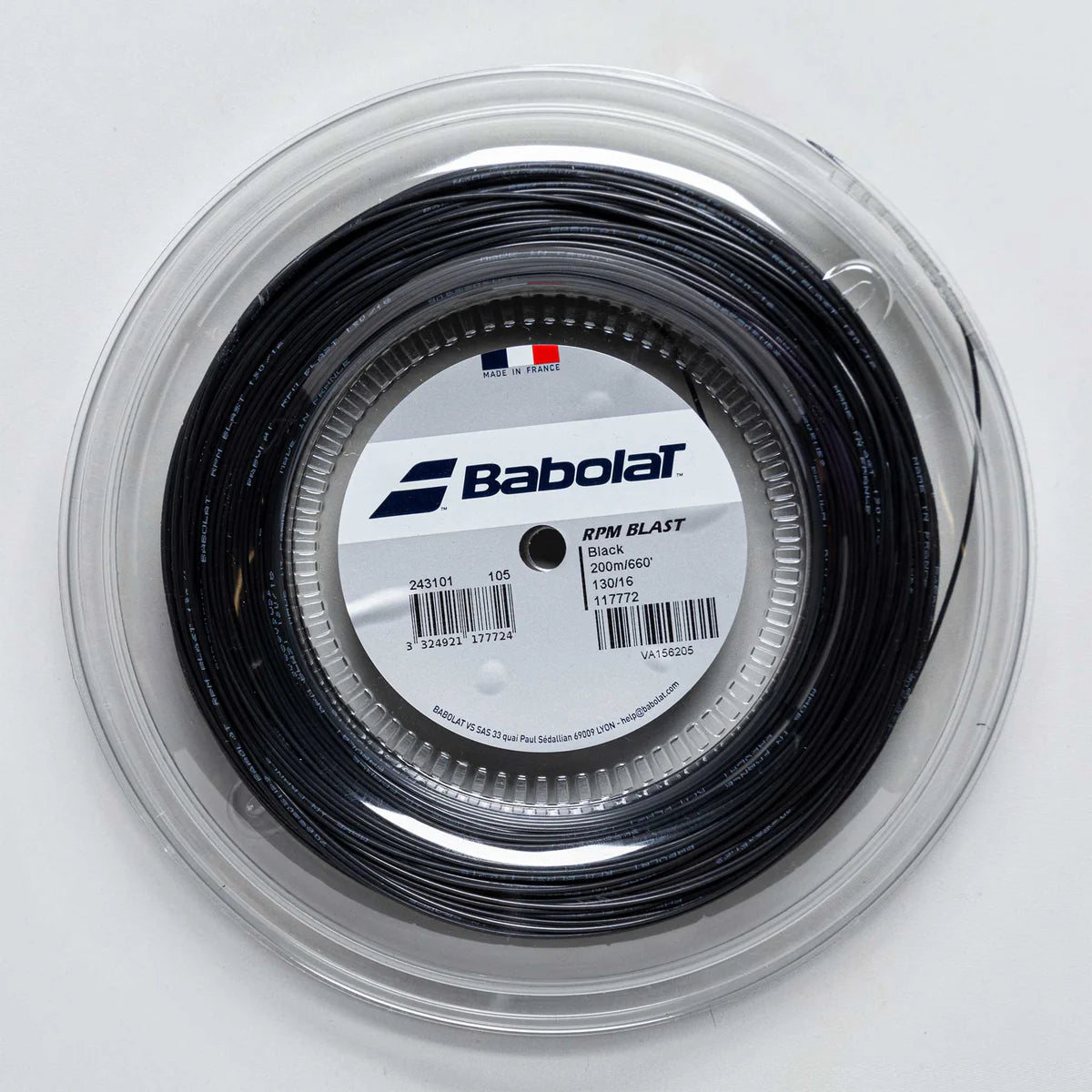 Babolat RPM Blast 17g/1.25 Tennis String Black REEL