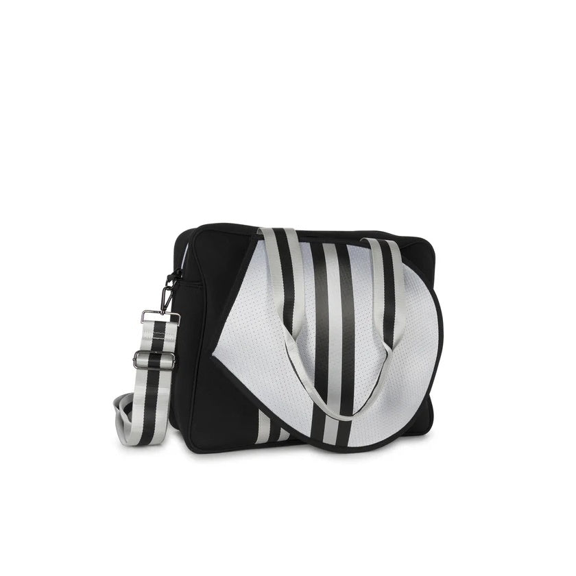 Haute Shore Billie City Tennis Bag - Black/Silver