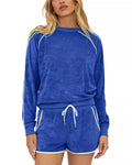 Beach Riot Greer Velour Top - Forest Park and Riviera Azure
