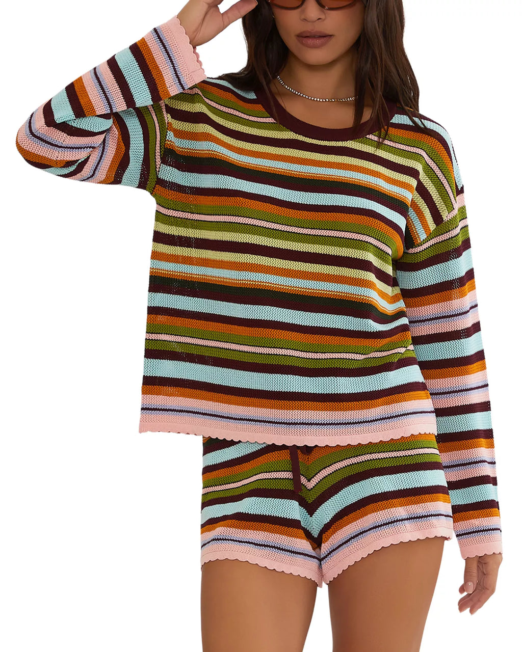 Beach Riot Beach Sweater Paradise Stripe