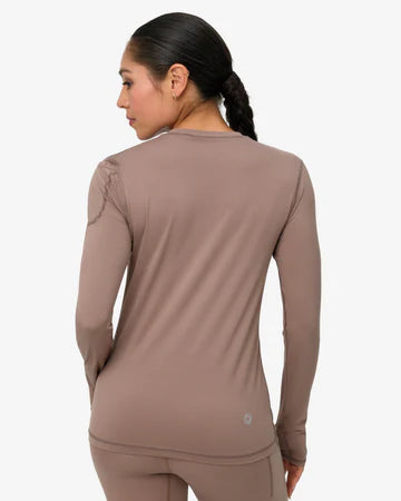 BLOQUV Women's Long Sleeve 24/7 Sun Shirt Mocha