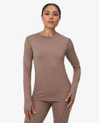 BLOQUV Women's Long Sleeve 24/7 Sun Shirt Mocha