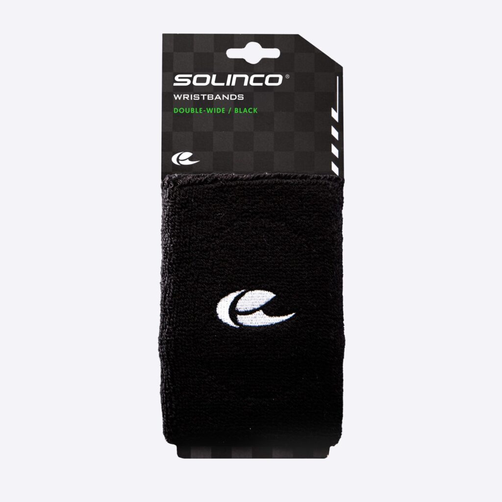 Solinco Double-Wide Wristband - Black or White