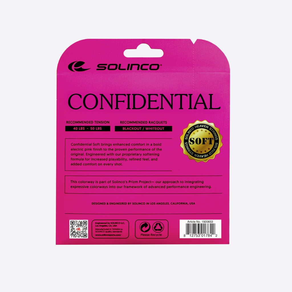Solinco Confidential Soft 16L/1.25 String Pink