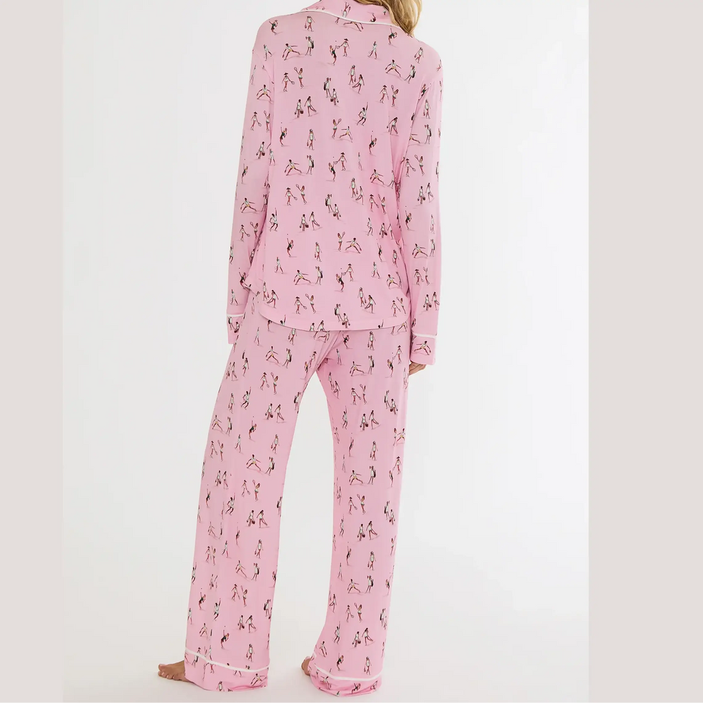 Beach Riot Livy & Connie PJ Set Match Point Pink