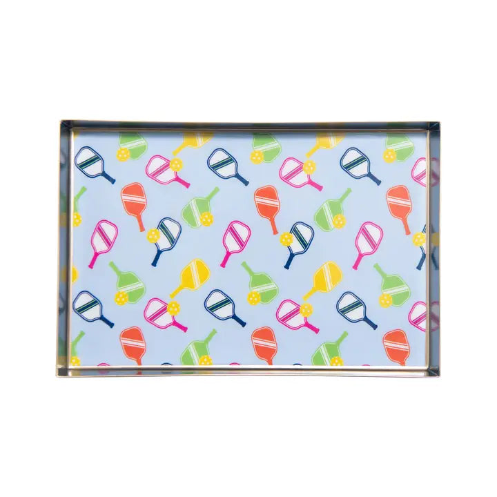 Pickleball Enameled Oliver Tray 8x12