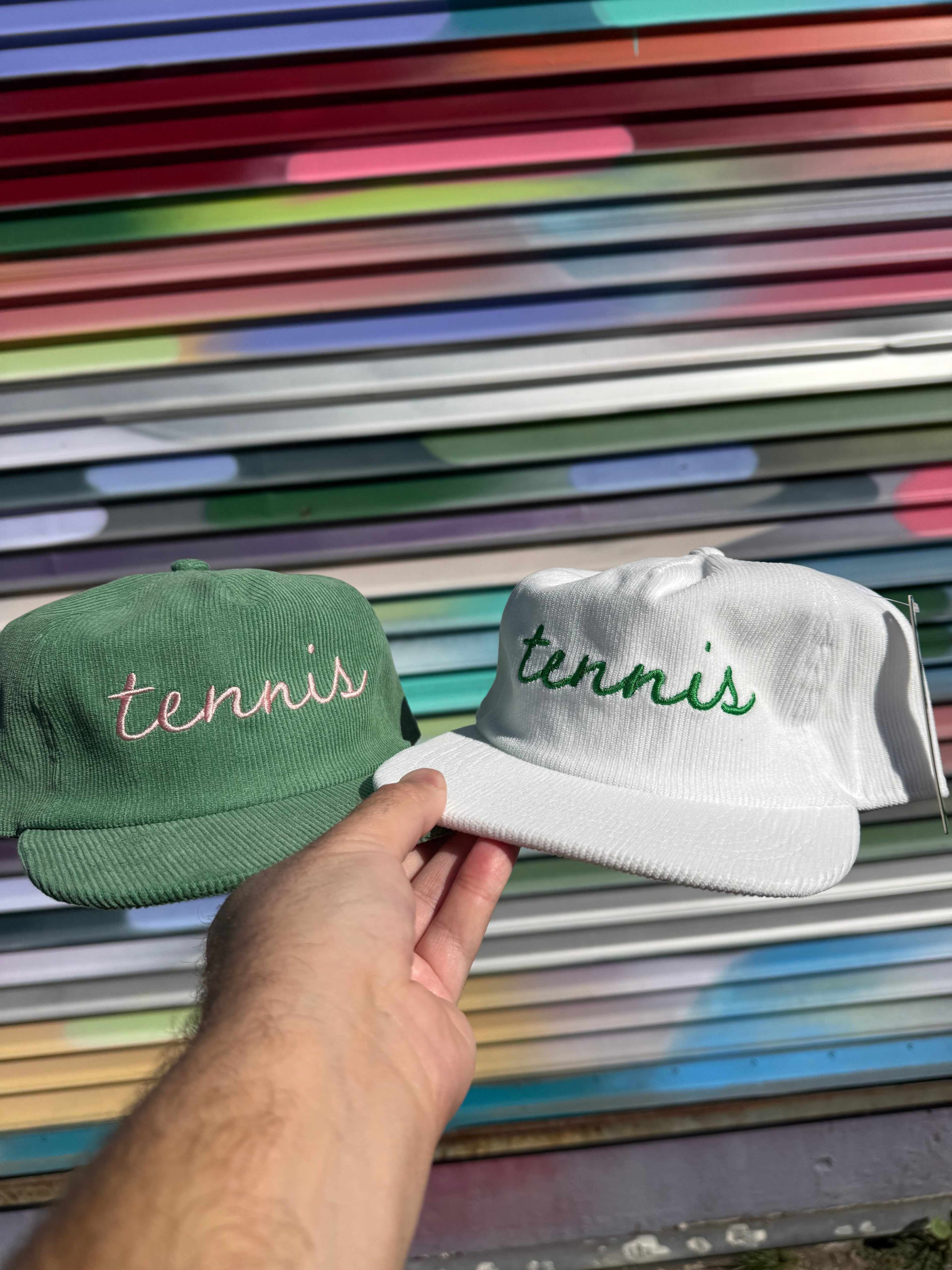 Tennis Cursive Corduroy Hat