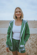 Ace the Moon The Tennis Zip-Up Hoodie - Green