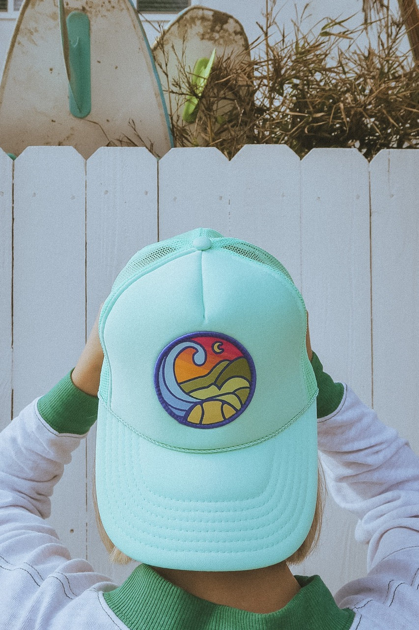 California Sunset Patched Trucker Hat