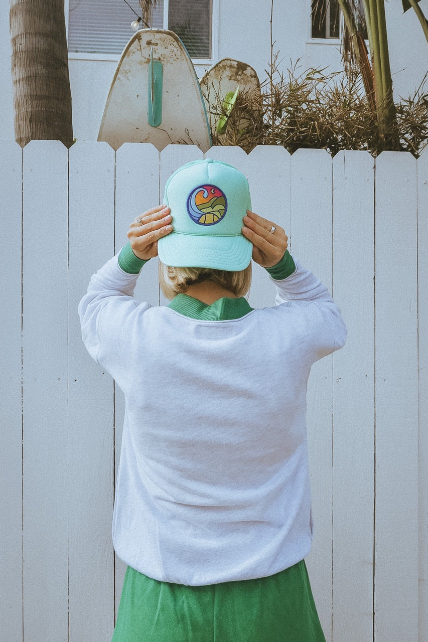 California Sunset Patched Trucker Hat