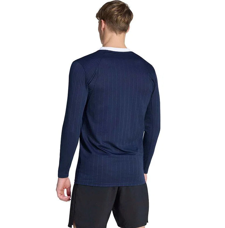 adidas Wow Long Sleeve Men's Tennis Top - Navy, White