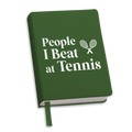 Toss Designs - Journal (Black) - People I beat at Tennis