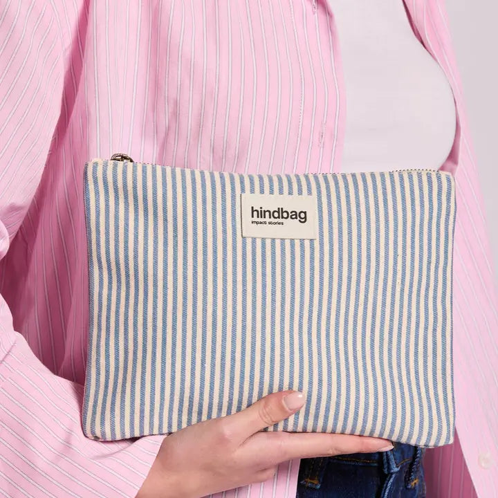 hindbag Ema Blue-Striped Pouch