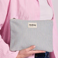 hindbag Ema Blue-Striped Pouch