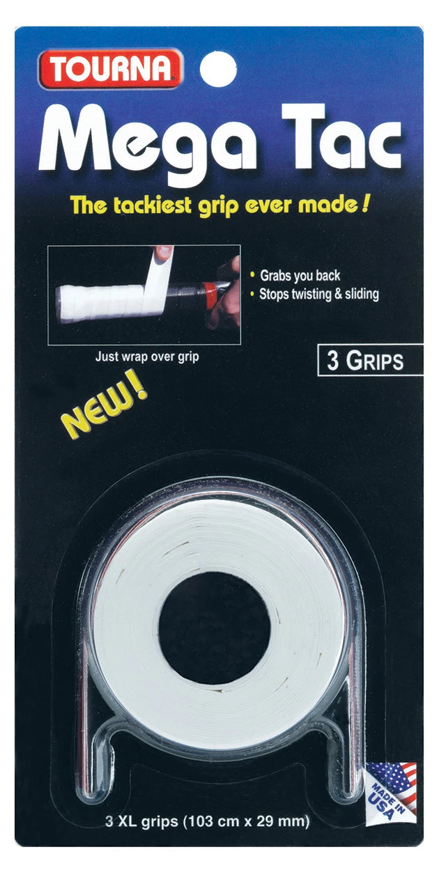 Tourna Mega Tac White 3 pack