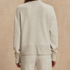Varley Philippe Crop Sweat - Ivory Marl