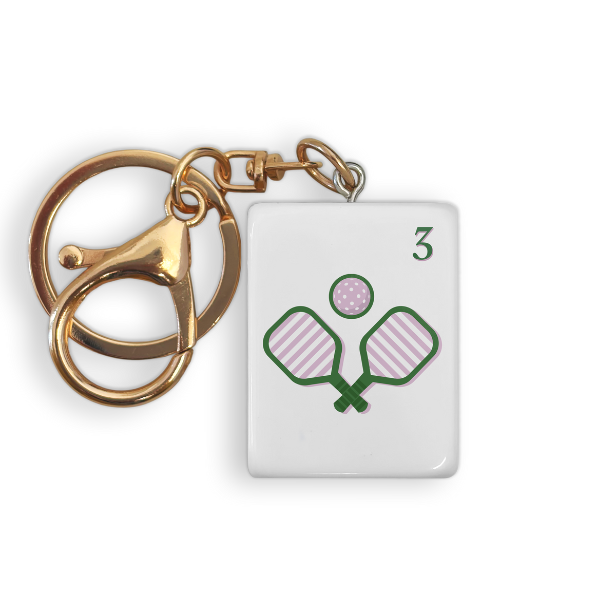 Toss Designs - Mahjong Tile Keychain  - Pickleball