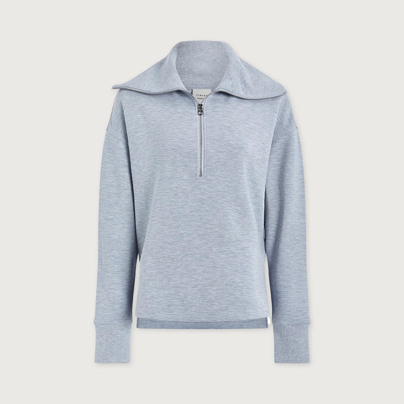 Varley Larson Half Zip Sweat Mid Blue Marl