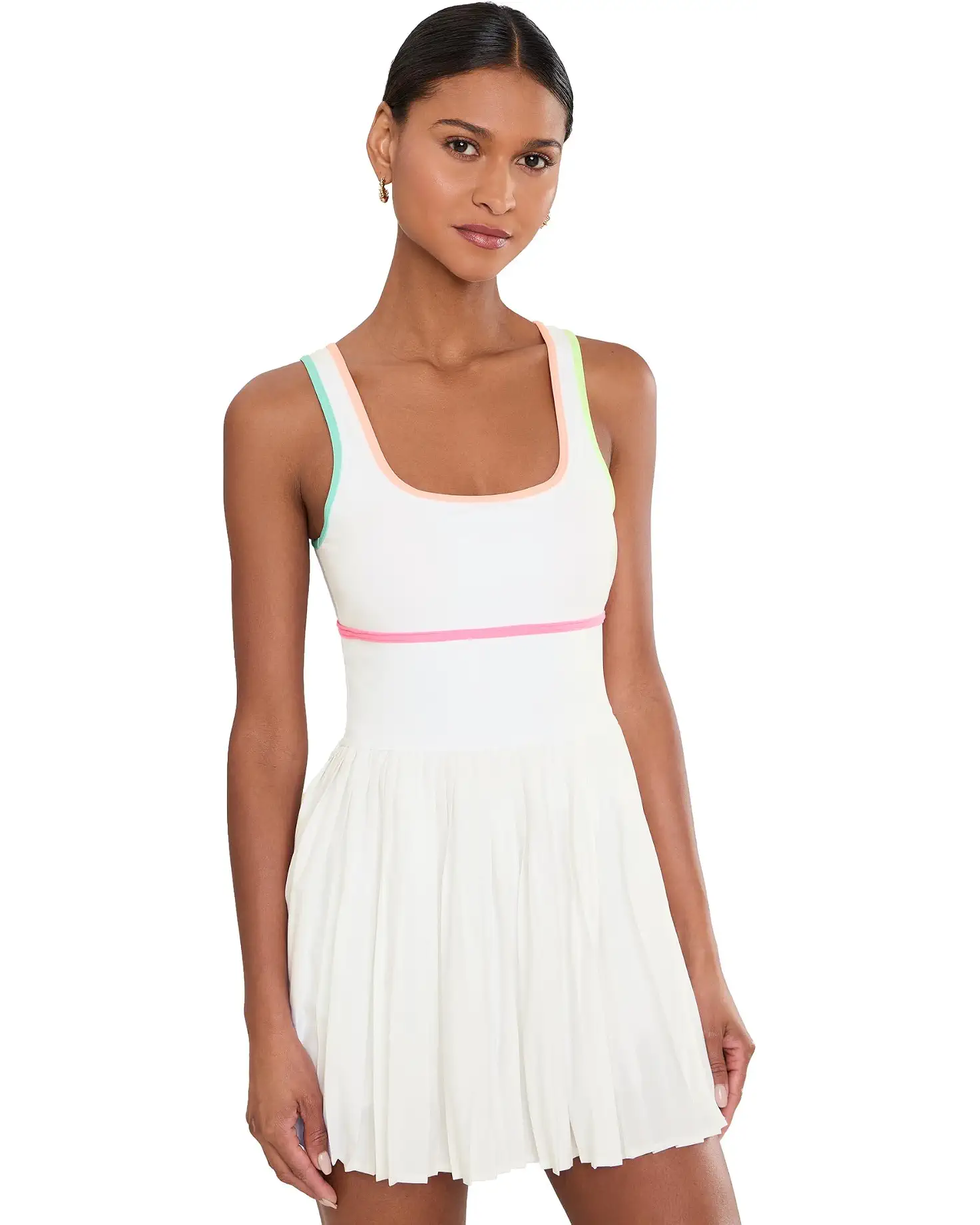 Beach Riot Antonia Dress Sapphire Sea Colorblock / Hibiscus Cove White