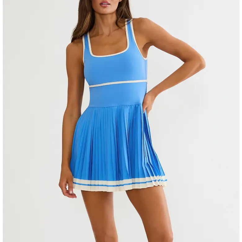 Beach Riot Antonia Dress Sapphire Sea Colorblock / Hibiscus Cove White / Opal