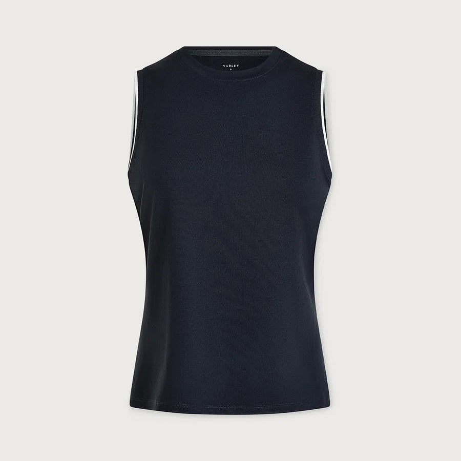 Varley Arton Performance Tank Blue Nights/White