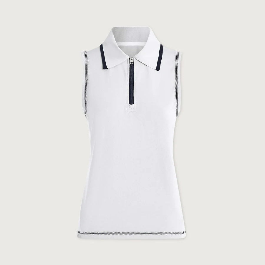 Varley Cammie Performance Tank White/Blue Nights