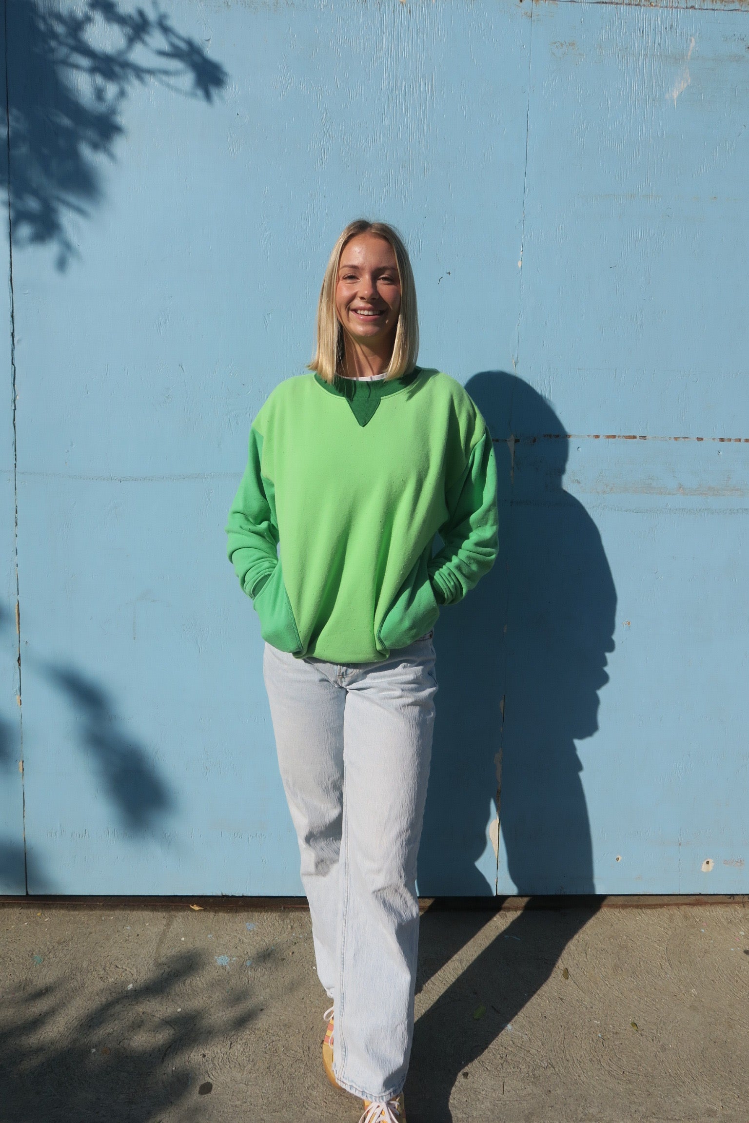 The 50 Shades of Green Pocket Crew (only a couple left in each size)