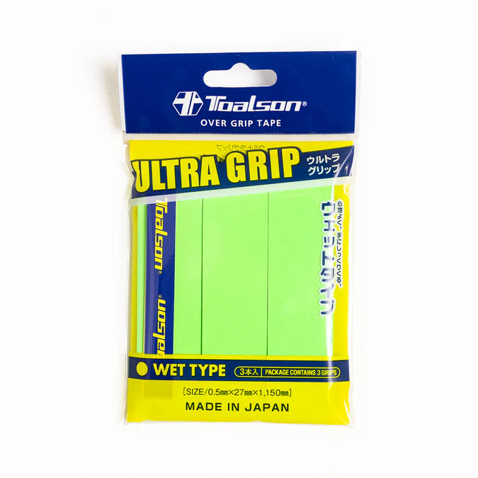 Toalson Ultra Grip 3 Pack Overgrips Optic Green