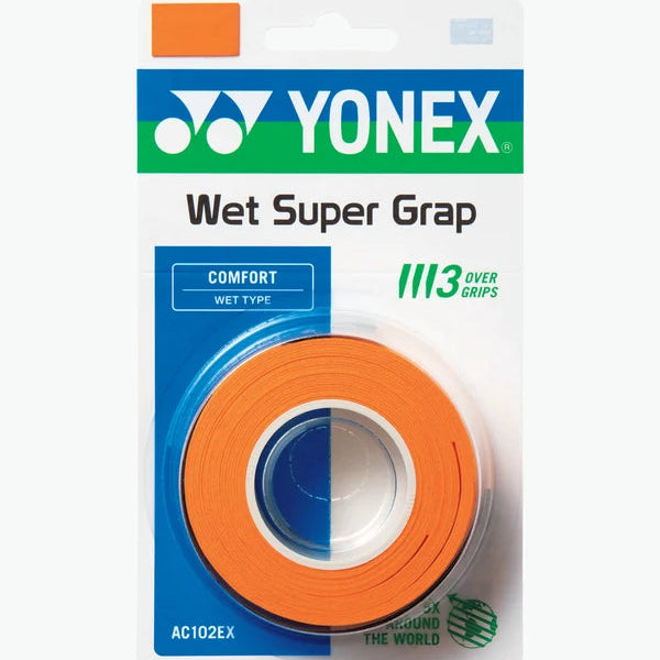 Yonex Wet Super Grap Orange 3 pack