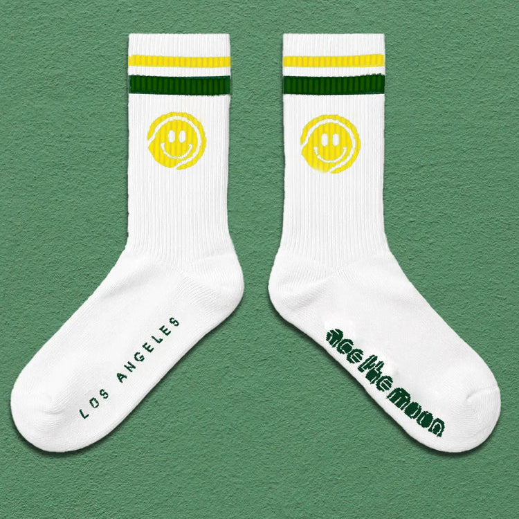 Ace The Moon Smiley Socks (Available in Green and White)