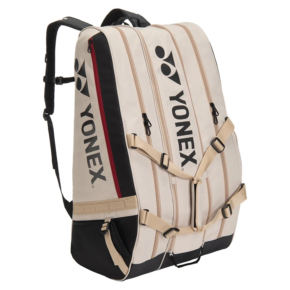 Yonex Gearlogic 12 Pack Tennis Racquet Bag Beige or Black
