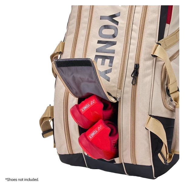 Yonex Gearlogic 9 Pack Tennis Racquet Bag Beige or Black