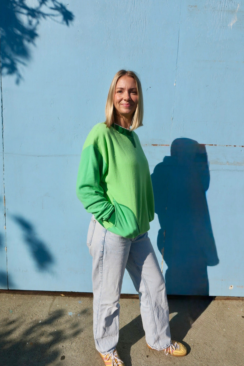 The 50 Shades of Green Pocket Crew (only a couple left in each size)