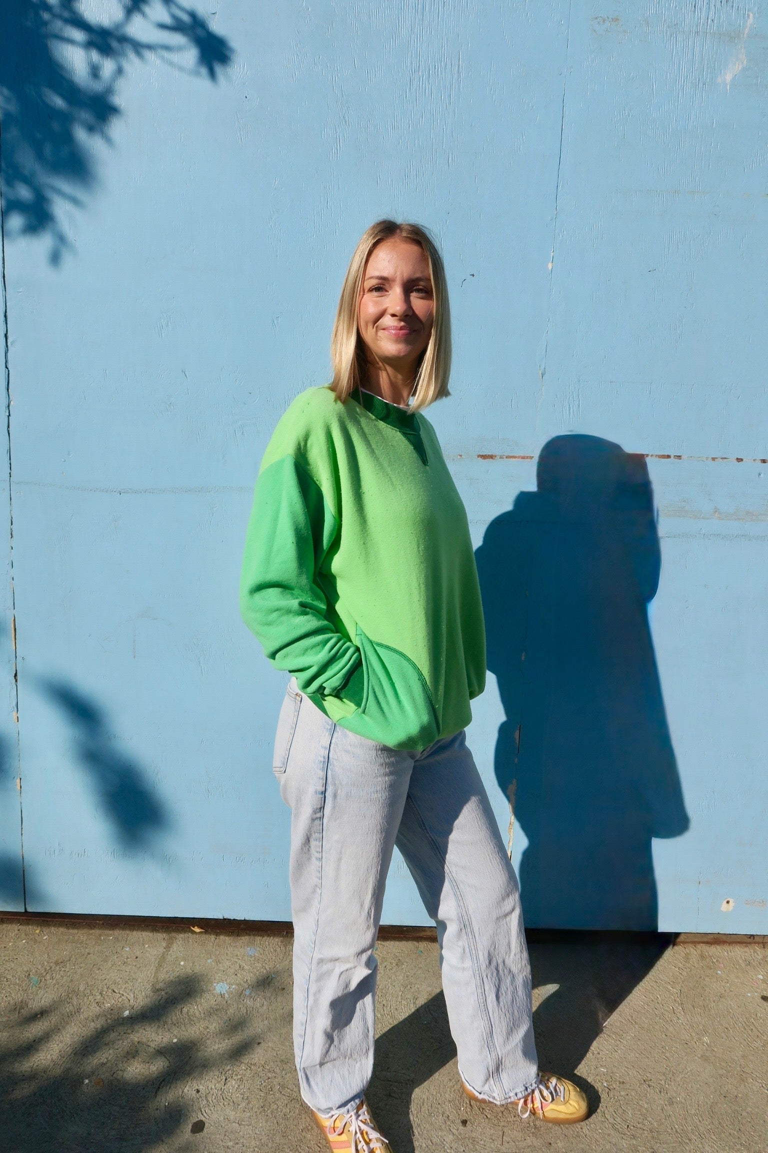 The 50 Shades of Green Pocket Crew (only a couple left in each size)