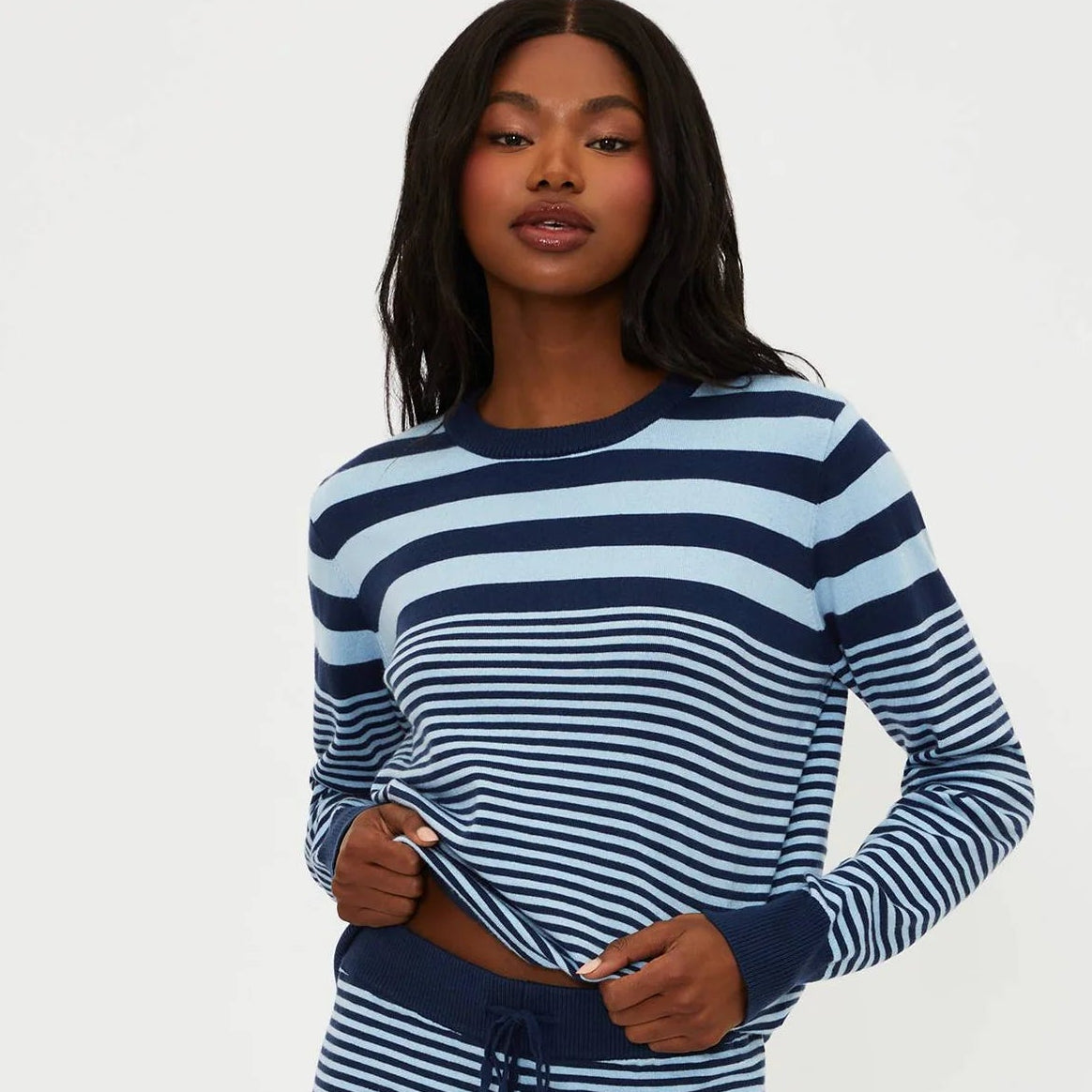 Beach Riot Jolene Sweater - Ivy Stripe