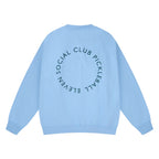 Eleven Social Club - The Courtside Crewneck - Light Blue/Navy/White