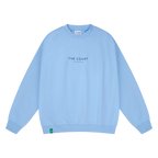 Eleven Social Club - The Courtside Crewneck - Light Blue/Navy/White