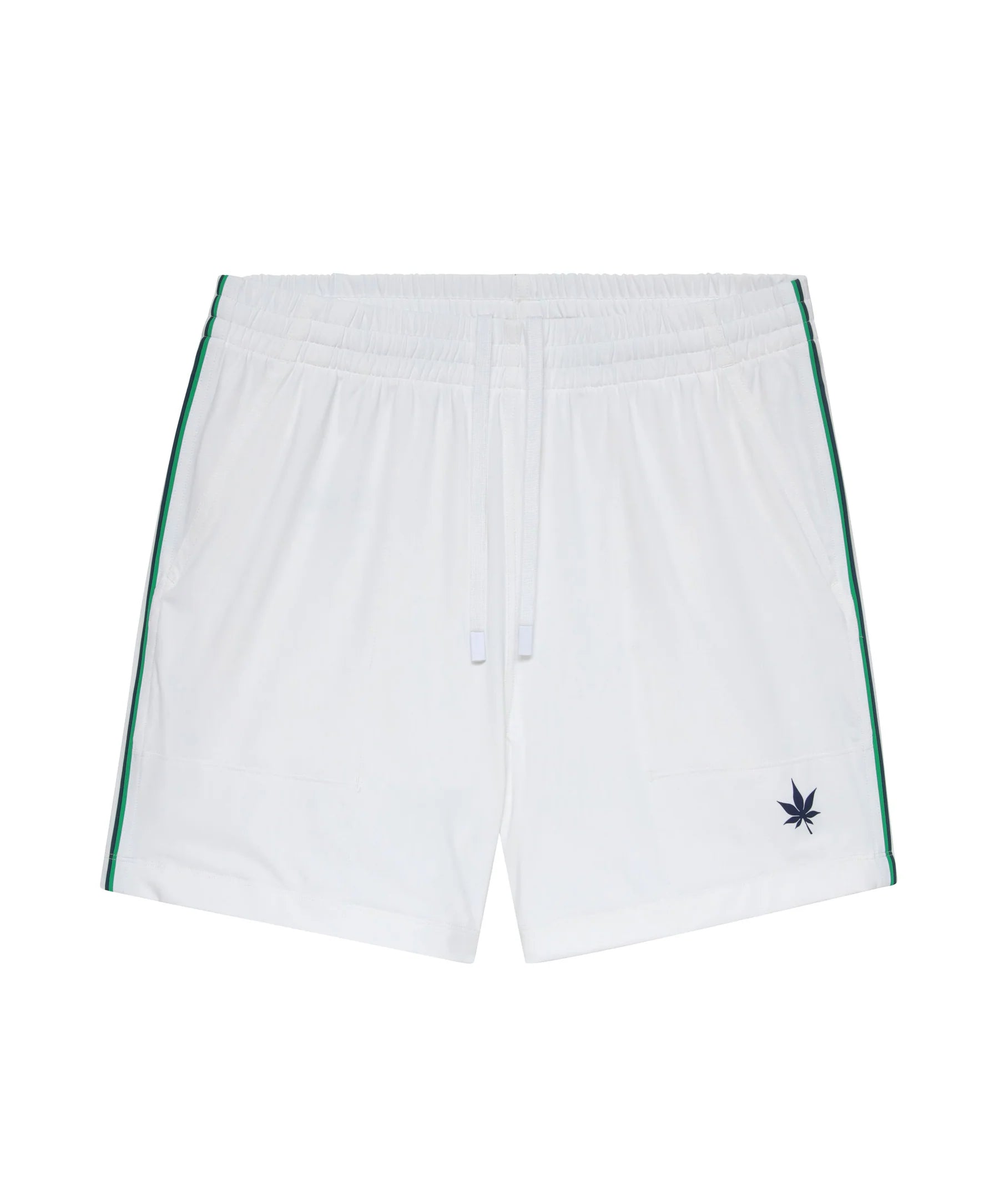 Boast 5" Tipped Peak Performance Short - White Green Navy