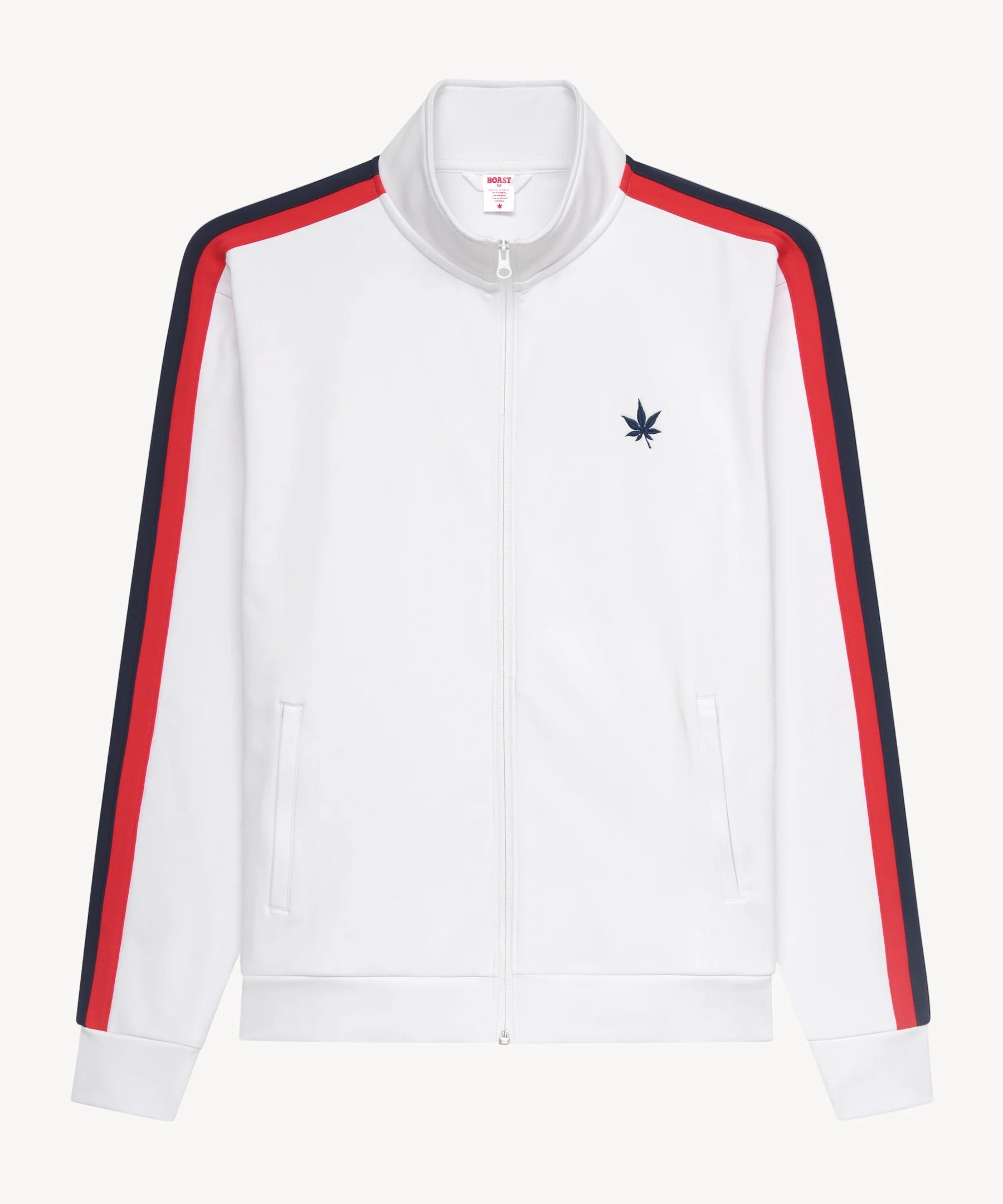 Boast Tipped Warm-Up Jacket 2.0 - White Red Navy