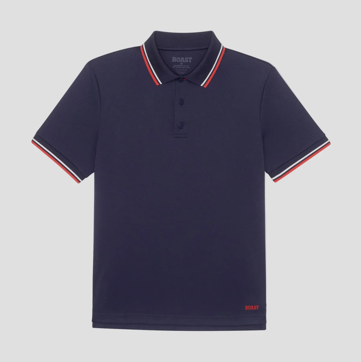 Boast Performance Match Polo 2.0 - White or White/Red/Navy or Navy/Red/White