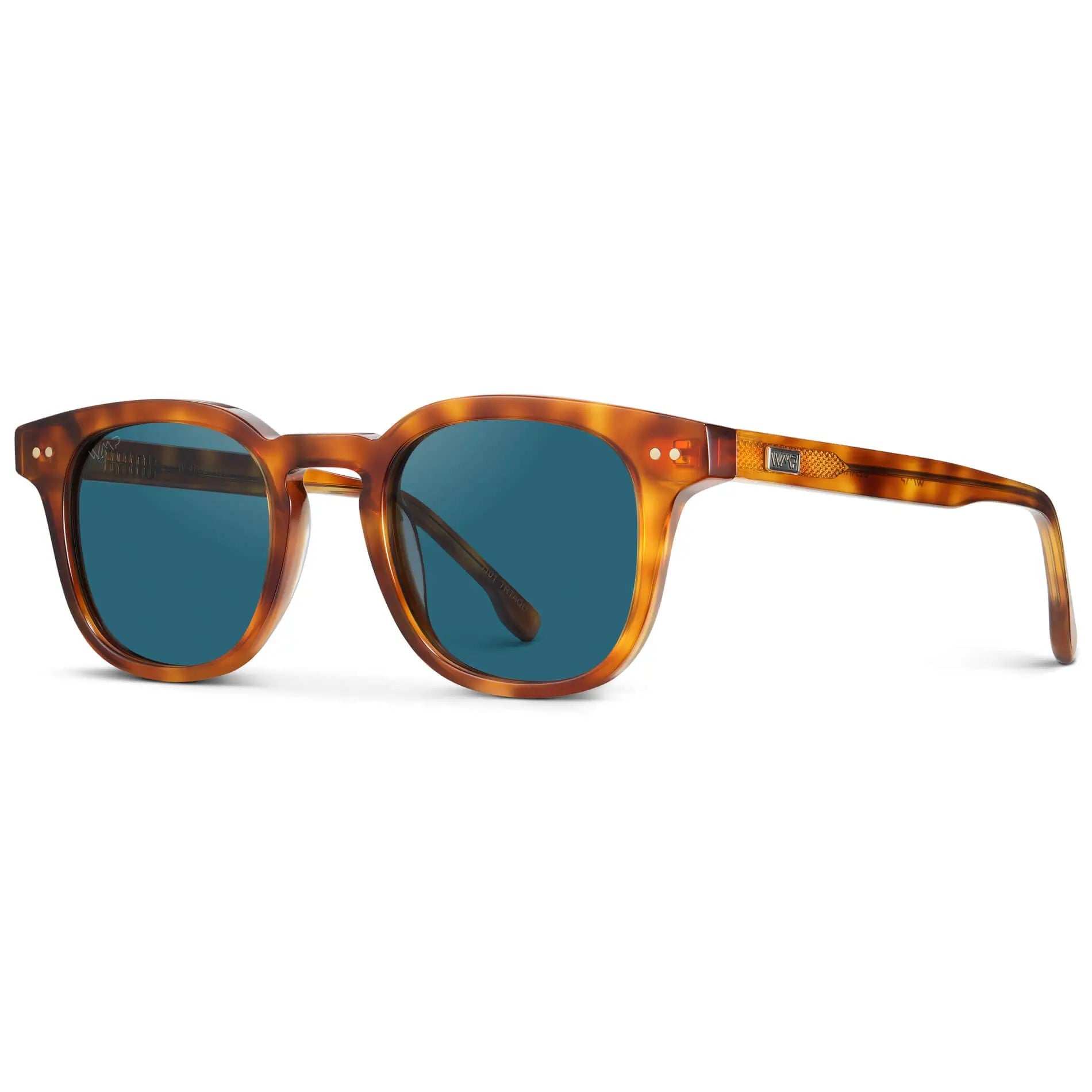 WMP Eyewear 'Clark' - WearMe Pro Men's Saddlewood Tortoise / Laguna Blue Lens