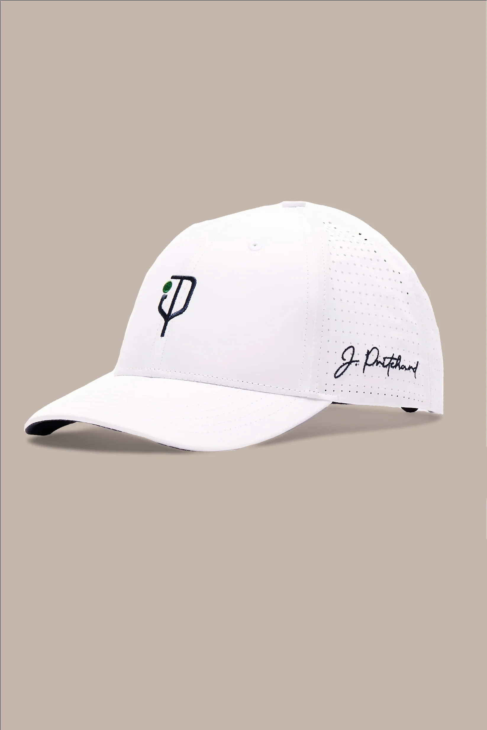 J.Pritchard Unisex Courtside Performance Hat - Clubhouse White & Fuchsia/Clubhouse White/Bainbridge Blue