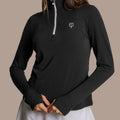 J.Pritchard Women's Regatta 1/4 Zip - Pure Black/Clubhouse White