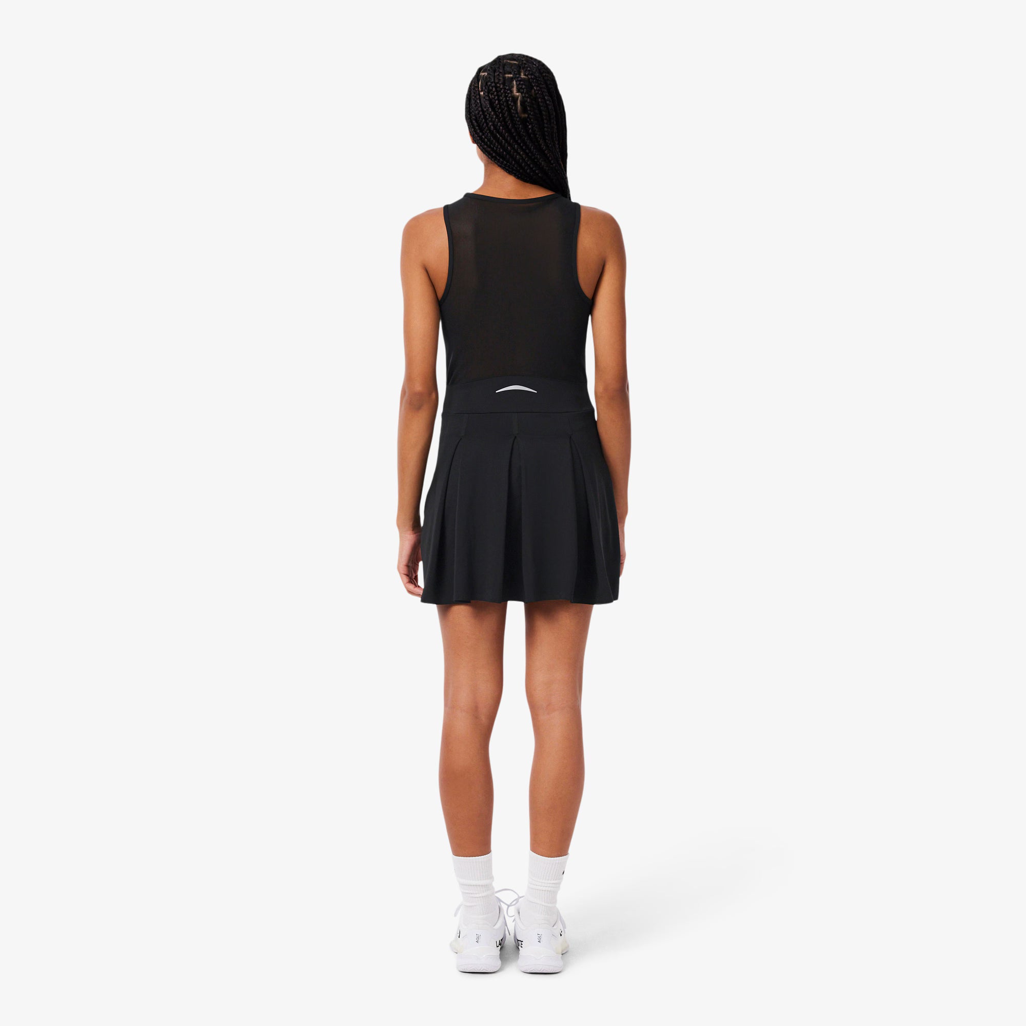 Lacoste Women's Dual Fabric Pleated Stretch Tennis Dress