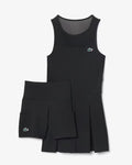 Lacoste Women's Dual Fabric Pleated Stretch Tennis Dress