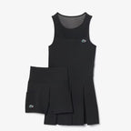 Lacoste Women's Dual Fabric Pleated Stretch Tennis Dress