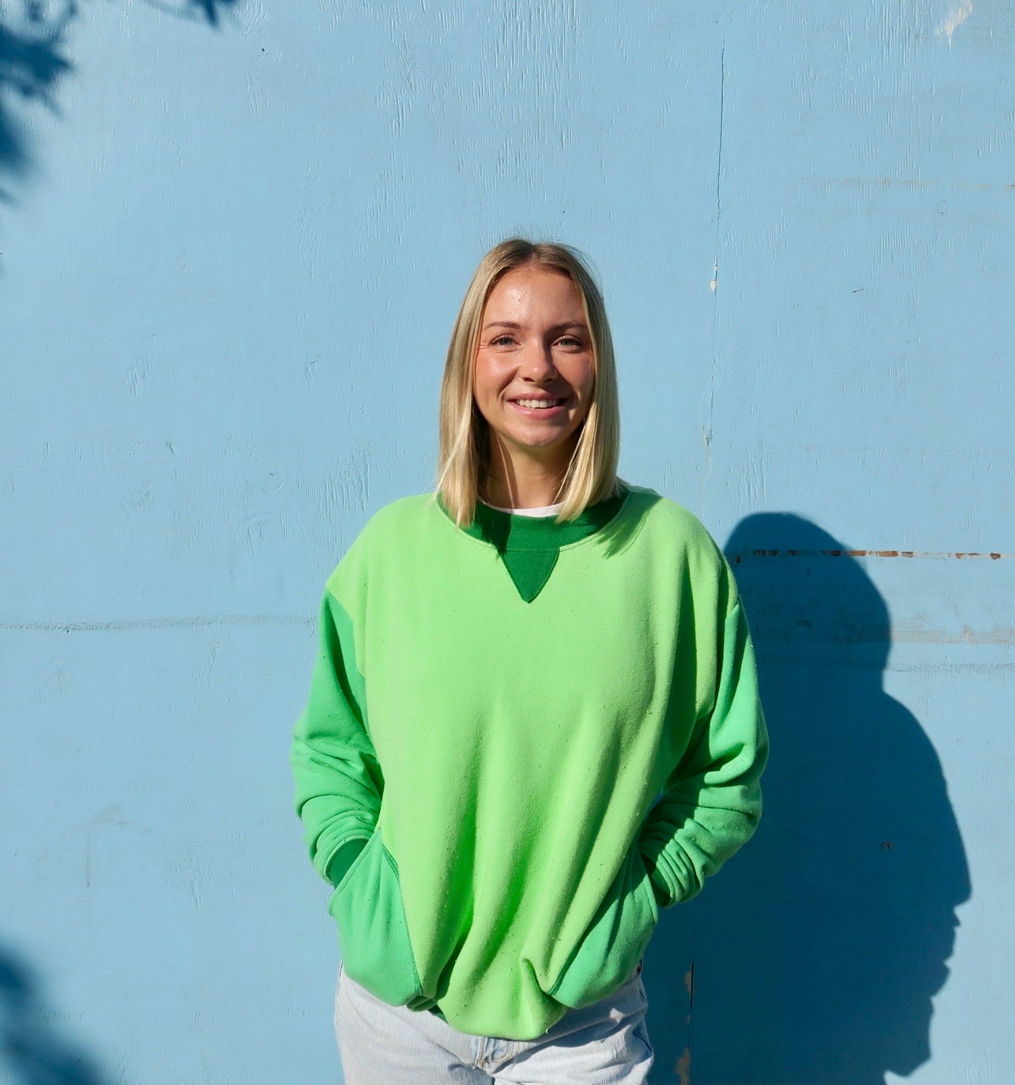 The 50 Shades of Green Pocket Crew (only a couple left in each size)
