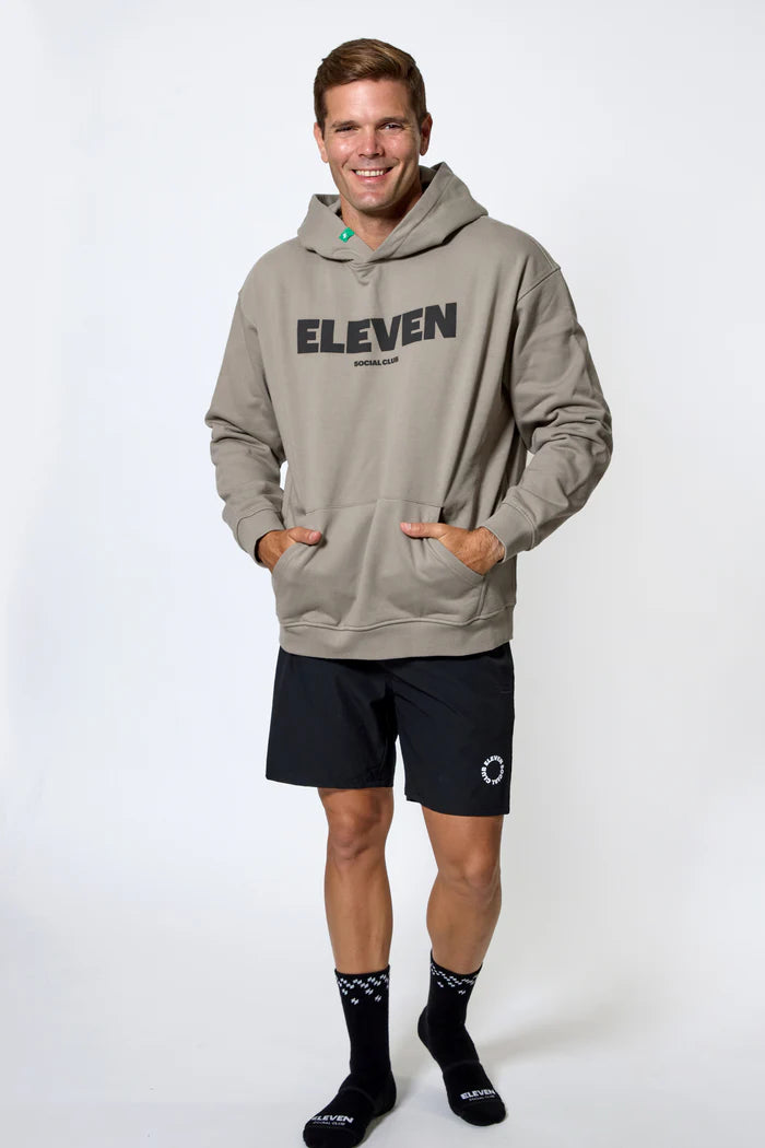Eleven Social Club - The Kaki Eleven Heavyweight Pickleball Hoodie - Black/Kaki