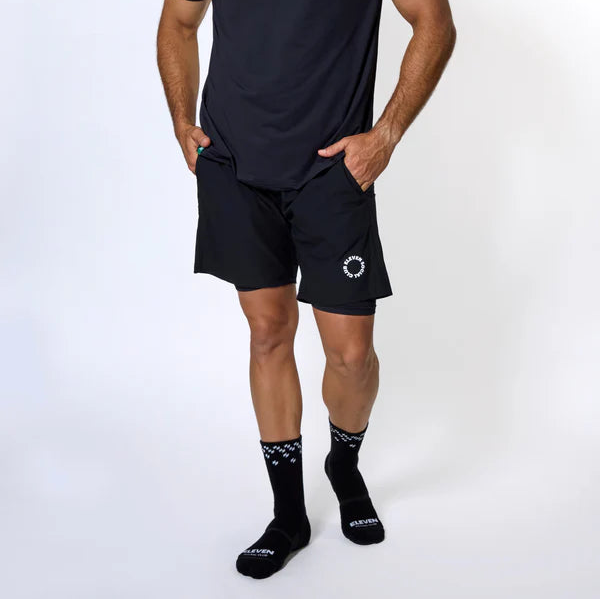 Eleven Social Club - The Max Men's Lined Short - Black/White/Navy