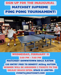 Charity Ping Pong Tournament Entry Fee 2/11
